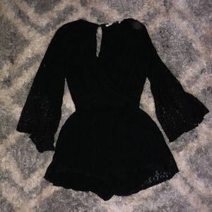 Abercrombie & Fitch black lace romper